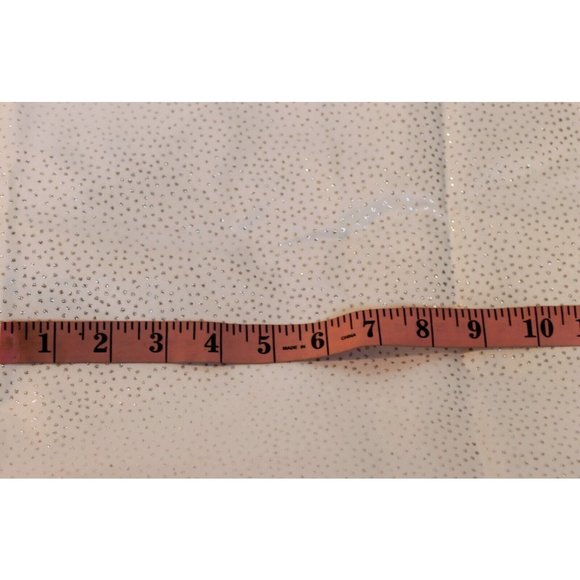 59 x 36 White Fabric with Small Silver Glitter Dots Unbranded - Picture 3 of 3